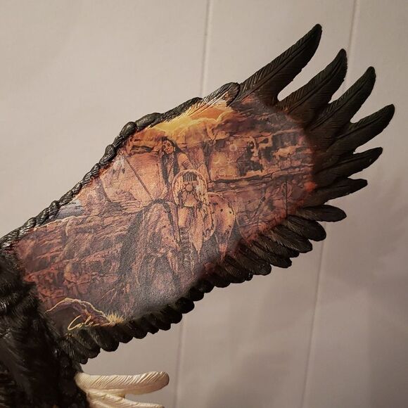 Bradford Exchange "Noble Forces" from Sacred Spirits Collection Eagle Statue - Picture 5 of 8